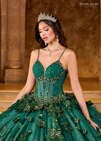 Vestido de festa de quinze anos sem mangas, de Rachel Allan RQ1149