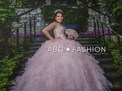 Ärmelloses Quinceanera-Kleid mit Rüschen von House of Wu 26901