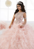 Sleeveless Ruffled Quinceanera Dress by House of Wu 26901