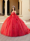 Ärmelloses Quinceanera-Kleid mit V-Ausschnitt von House of Wu 26066