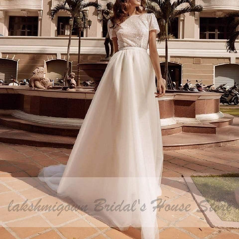 NumberSea – Glitzerndes Brautkleid im Meerjungfrauenstil mit abnehmbarer Schleppe