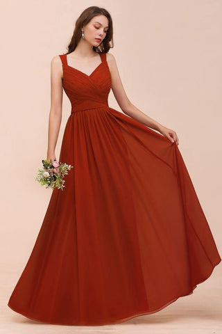 Trägerloses, schmales, bodenlanges Abendkleid für die Braut, Brautjungfernkleid