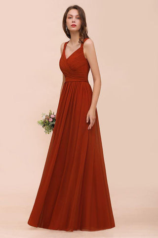 Trägerloses, schmales, bodenlanges Abendkleid für die Braut, Brautjungfernkleid