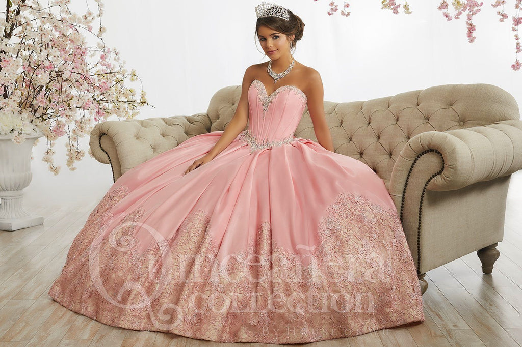 Strapless A-line Satin Quinceanera Dress by House of Wu 26874