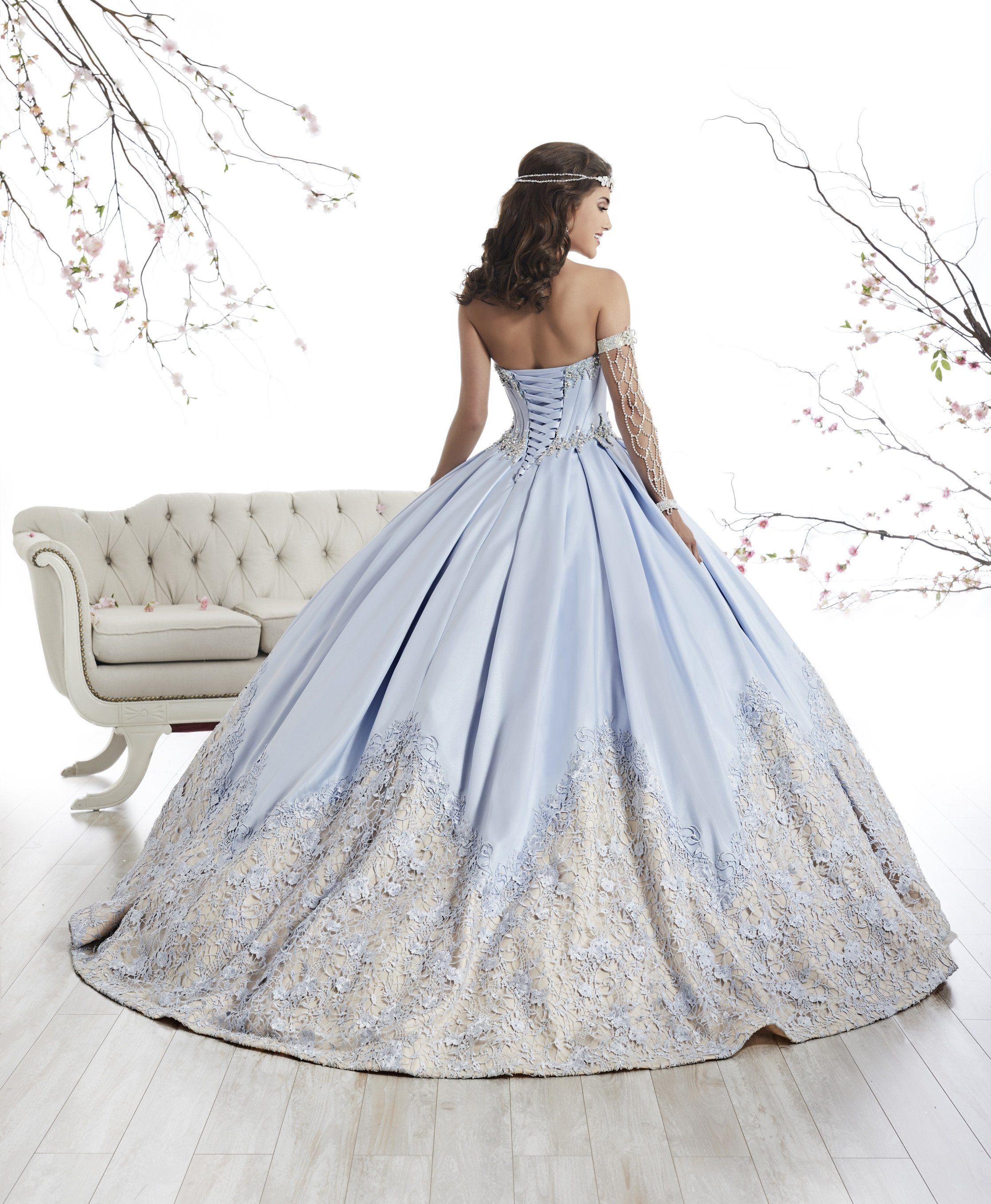 Strapless A-line Satin Quinceanera Dress by House of Wu 26874