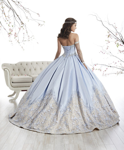 Trägerloses A-Linien-Satin-Quinceanera-Kleid von House of Wu 26874