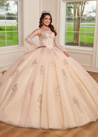 Strapless Bell Sleeve Quinceanera Dress by Rachel Allan RQ1120