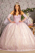 Trägerloses zweifarbiges Ballkleid mit Glockenärmeln von GLS Gloria GL3234