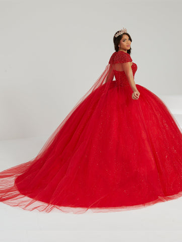 Trägerloses Cape Quinceanera-Kleid von Fiesta Gowns 56480