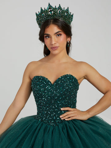 Trägerloses Cape Quinceanera-Kleid von Fiesta Gowns 56480