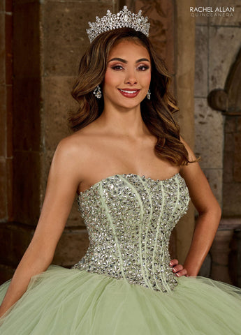 Trägerloses Cape Quinceanera-Kleid von Rachel Allan RQ1130