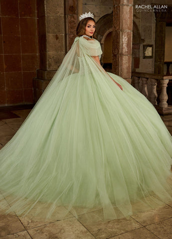Trägerloses Cape Quinceanera-Kleid von Rachel Allan RQ1130
