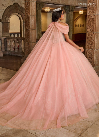 Trägerloses Cape Quinceanera-Kleid von Rachel Allan RQ1130