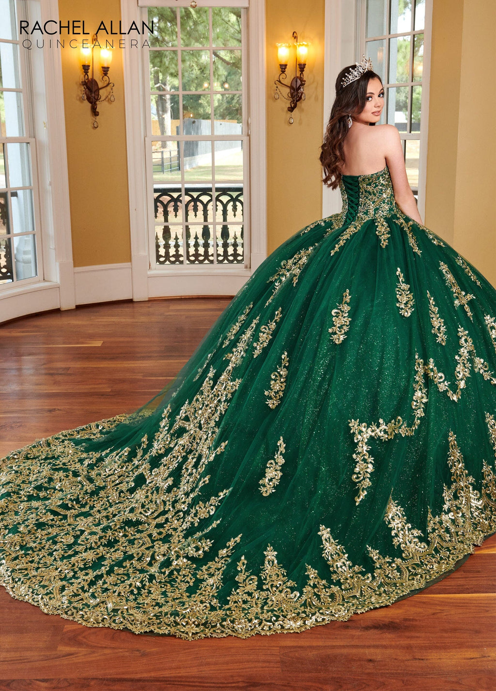 Strapless Cape Quinceanera Dress by Rachel Allan RQ2170