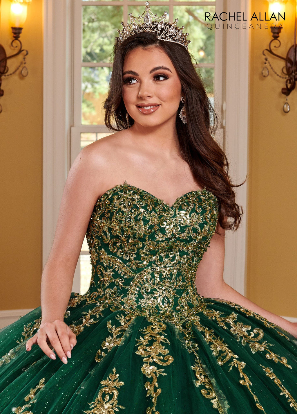 Strapless Cape Quinceanera Dress by Rachel Allan RQ2170