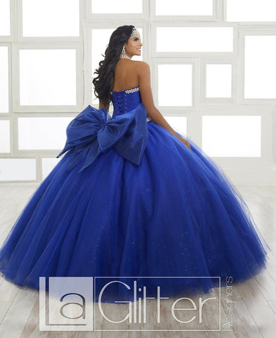Trägerloses Glitzerkleid von House of Wu LA Glitter 24030