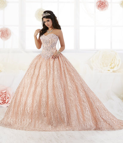 Trägerloses Glitzer-Quinceanera-Kleid von House of Wu 26896