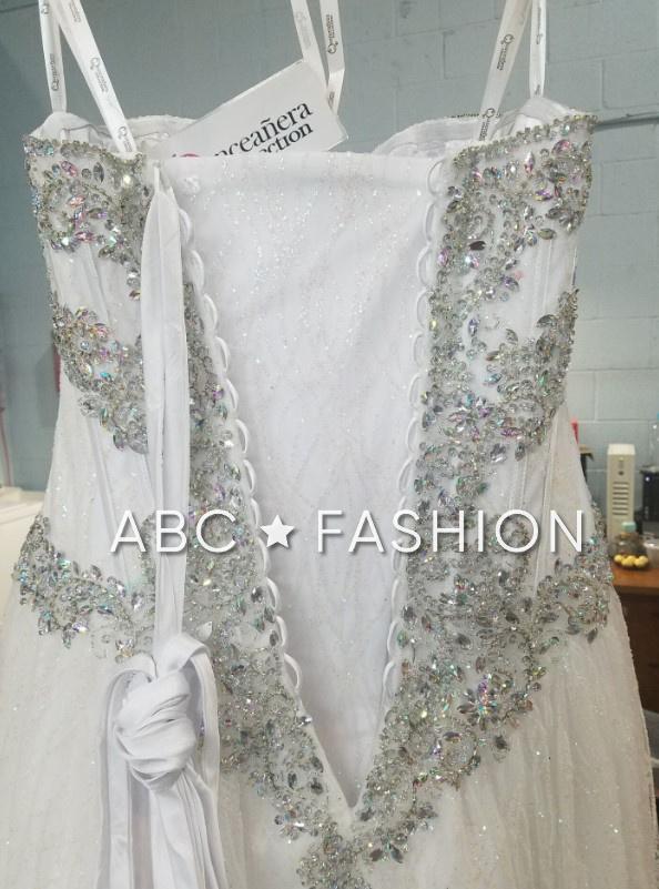 Strapless Glitter Quinceanera Dress by House of Wu 26896