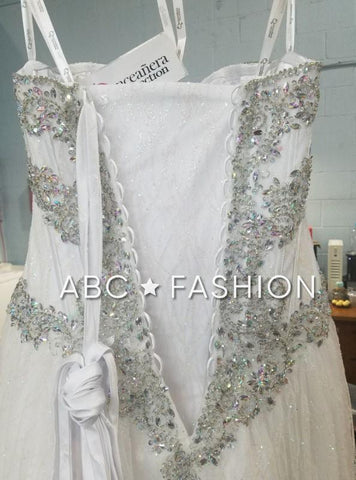 Trägerloses Glitzer-Quinceanera-Kleid von House of Wu 26896