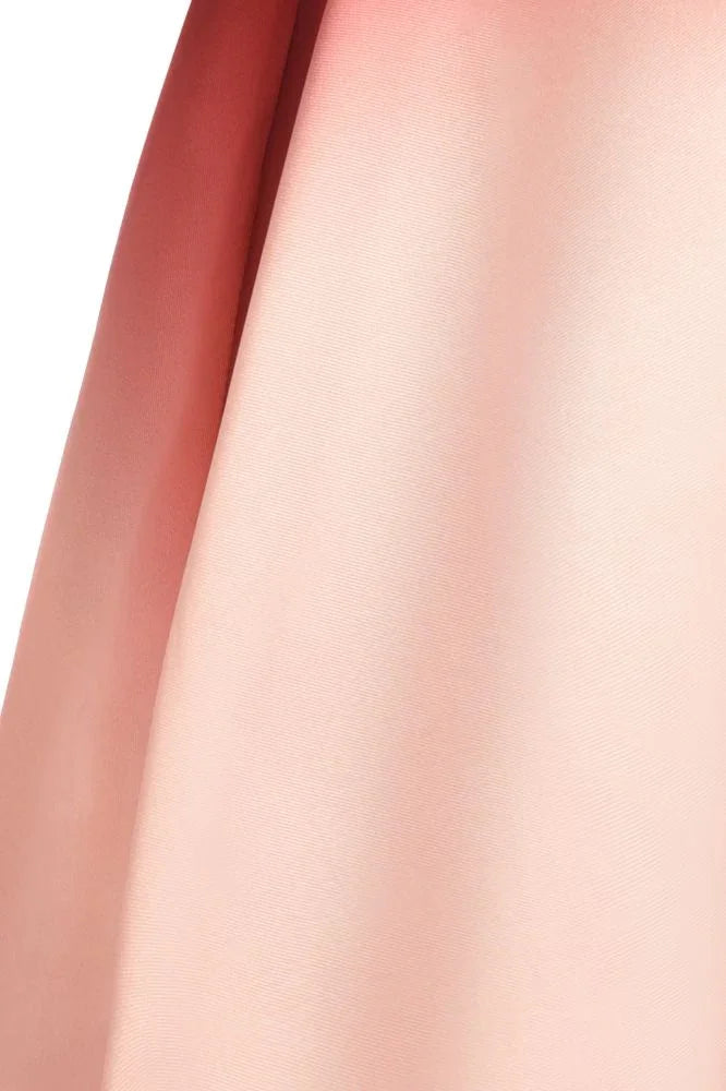 Trägerlos Verlauf Satin Mini-Partykleid Kniebundlanges Homecoming-Kleid