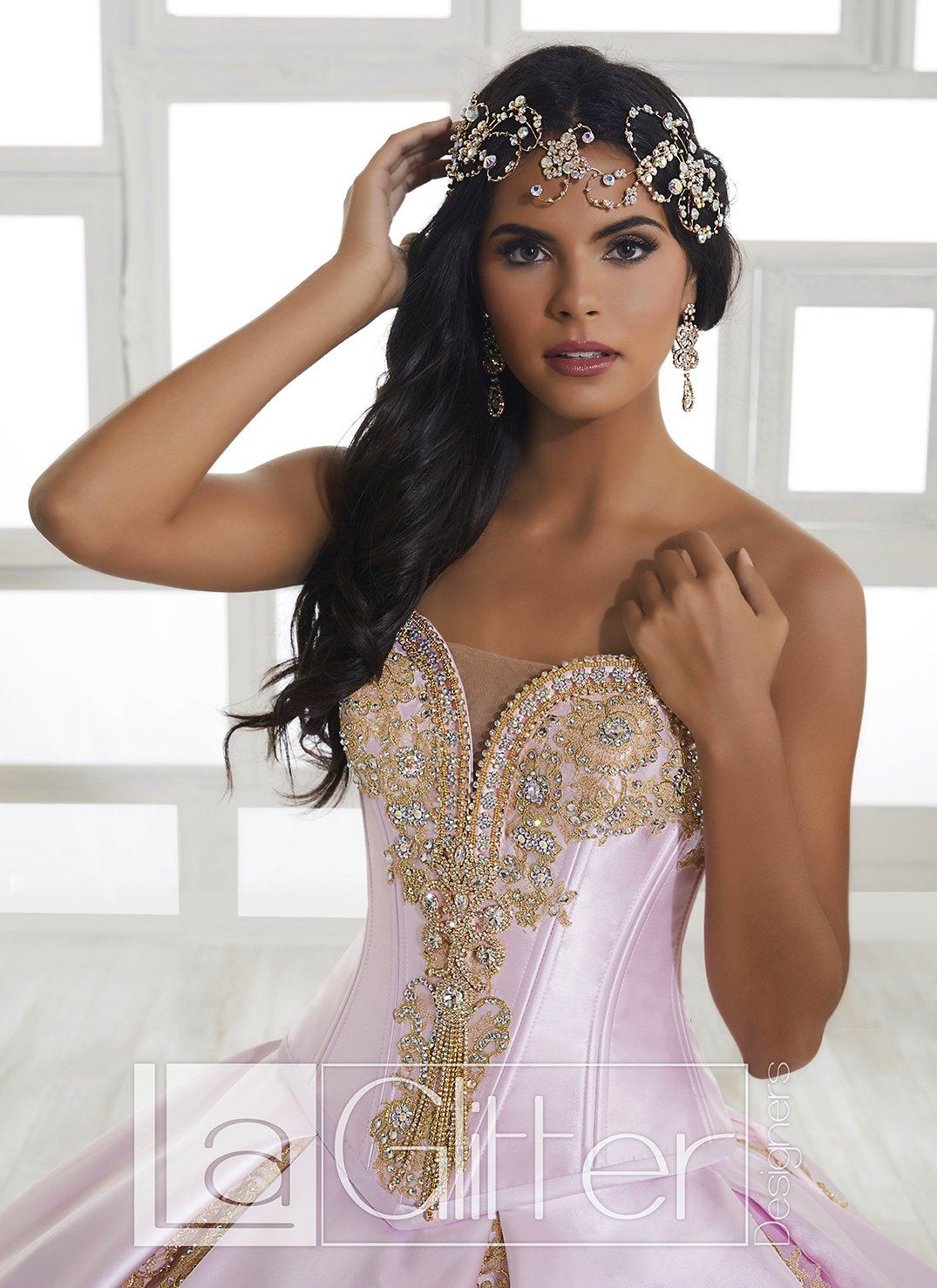 Strapless Mikado Dress by House of Wu LA Glitter 24029