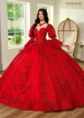 Abito da Quinceañera Senza Spalline con Maniche a Sbuffo di Rachel Allan RQ1135