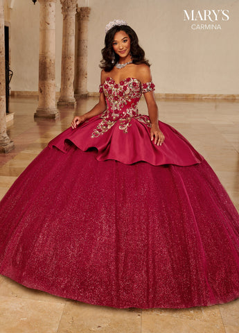 Trägerloses Quinceanera-Kleid von Mary's Bridal MQ1097