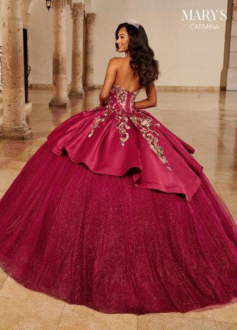 Trägerloses Quinceanera-Kleid von Mary's Bridal MQ1097