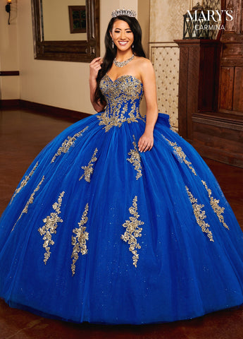 Trägerloses Quinceanera-Kleid von Mary's Bridal MQ1109