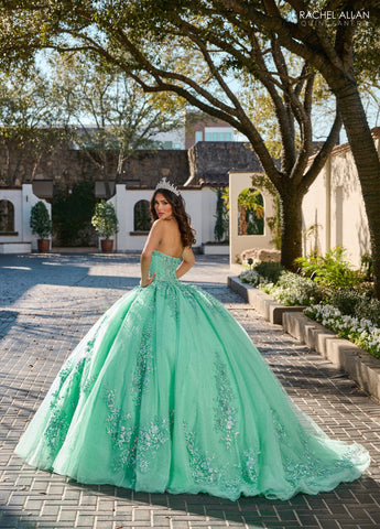 Trägerloses Quinceanera-Kleid von Rachel Allan RQ1148