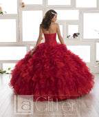 Strapless Ruffled Dress by House of Wu LA Glitter 24011