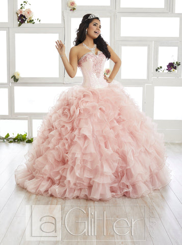 Trägerloses Rüschenkleid von House of Wu LA Glitter 24015
