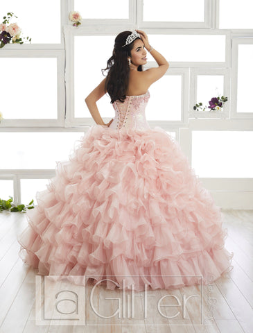 Trägerloses Rüschenkleid von House of Wu LA Glitter 24015