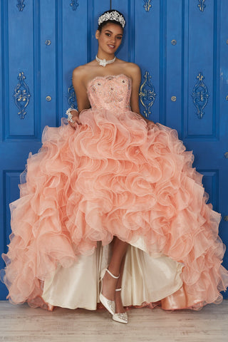 Trägerloses Rüschenkleid von House of Wu LA Glitter 24034