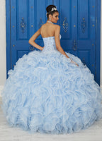 Strapless Ruffled Dress by House of Wu LA Glitter 24034