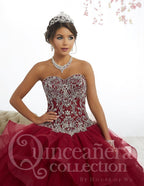 Strapless Ruffled Quinceanera Dress by House of Wu 26891