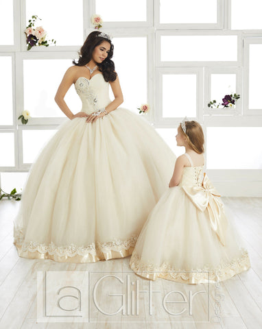 Trägerloses Sweetheart-Kleid von House of Wu LA Glitter 24017