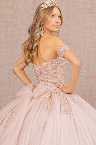 Trägerloses Sweetheart-Glitzer-Ballkleid von Elizabeth K GL2604