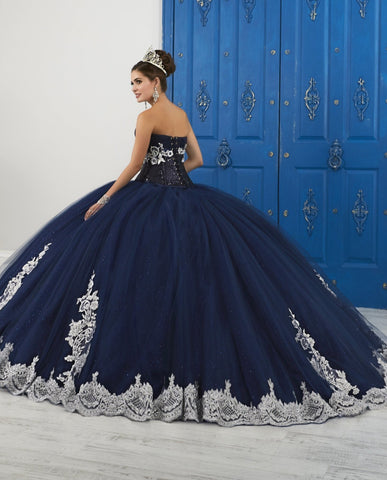 Trägerloses Sweetheart-Glitzerkleid von House of Wu LA Glitter 24045