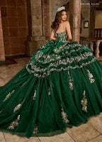 Strapless Tiered Quinceanera Dress by Rachel Allan RQ5003