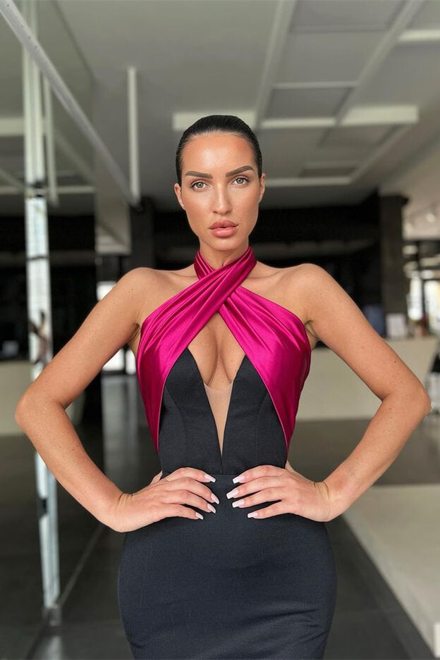 Stunning Long Halter Sleeveless Mermaid Prom Dresses