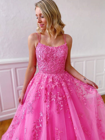 Stilvolles langes, trägerloses A-Linien-Kleid mit Spaghettiträgern aus Tüll und Spitze, rückenfrei, formelle Abschlussballkleider