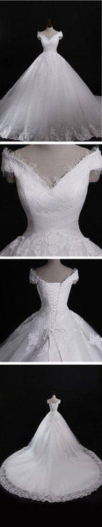 Vestido de noiva NumberSea Vantage, estilo clássico, em renda branca, ombros descobertos, com atacadores, MW186 