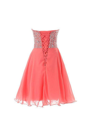 Sweetheart Perlen Ballkleid Kurzes Homecoming Kleid PG048