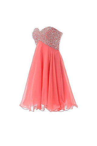 Sweetheart Perlen Ballkleid Kurzes Homecoming Kleid PG048