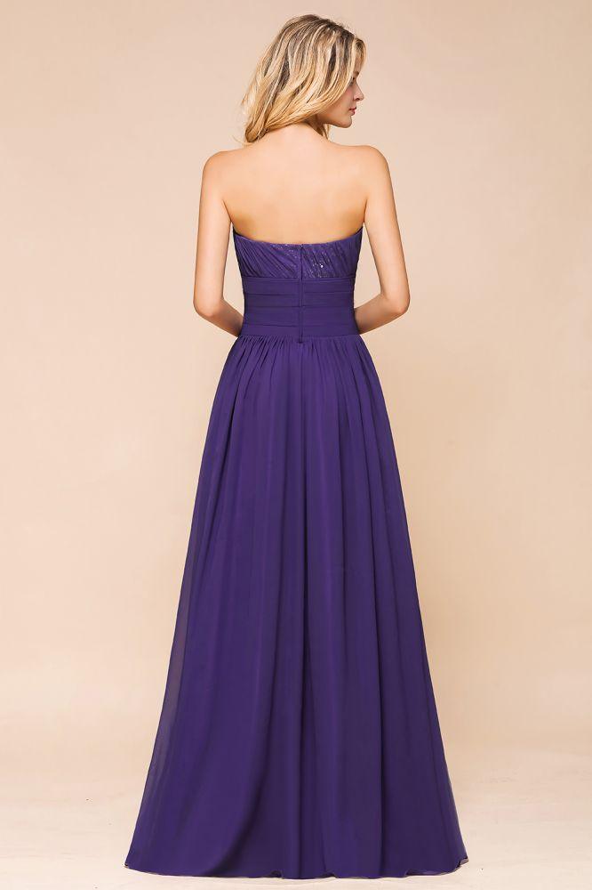 Sweetheart Chiffon Garden Bridesmaid Dress Strapless Party Dress