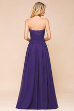 Sweetheart Chiffon Garden Bridesmaid Dress Strapless Party Dress