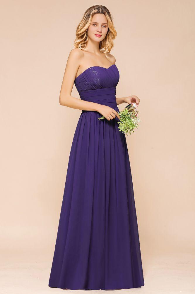 Sweetheart Chiffon Garden Bridesmaid Dress Strapless Party Dress
