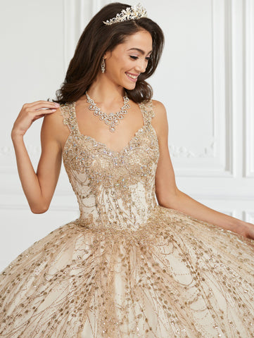 Glitzerndes Quinceanera-Kleid mit Herzausschnitt von Fiesta Gowns 56387