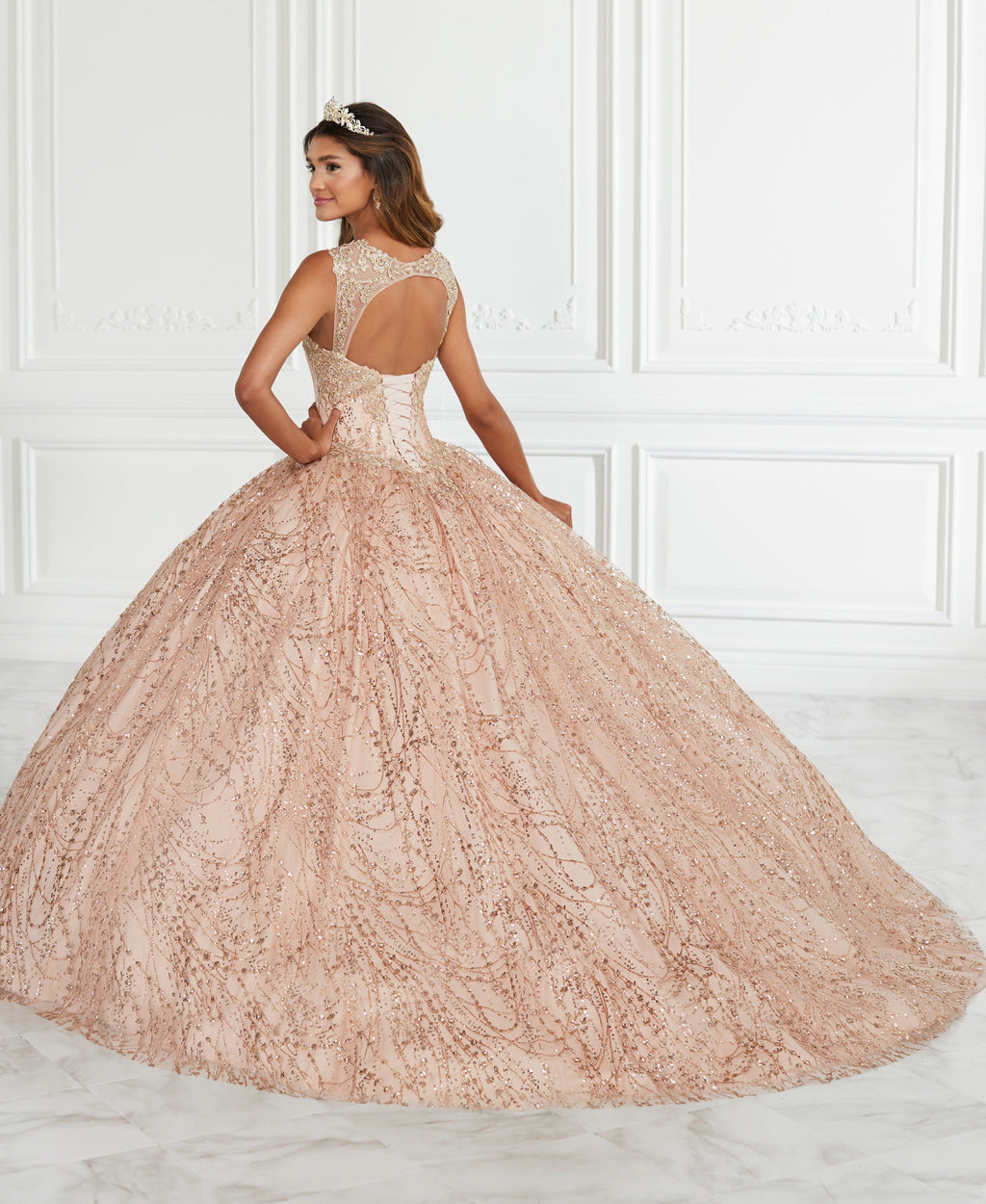 Sweetheart Glitter Quinceanera Dress by Fiesta Gowns 56387